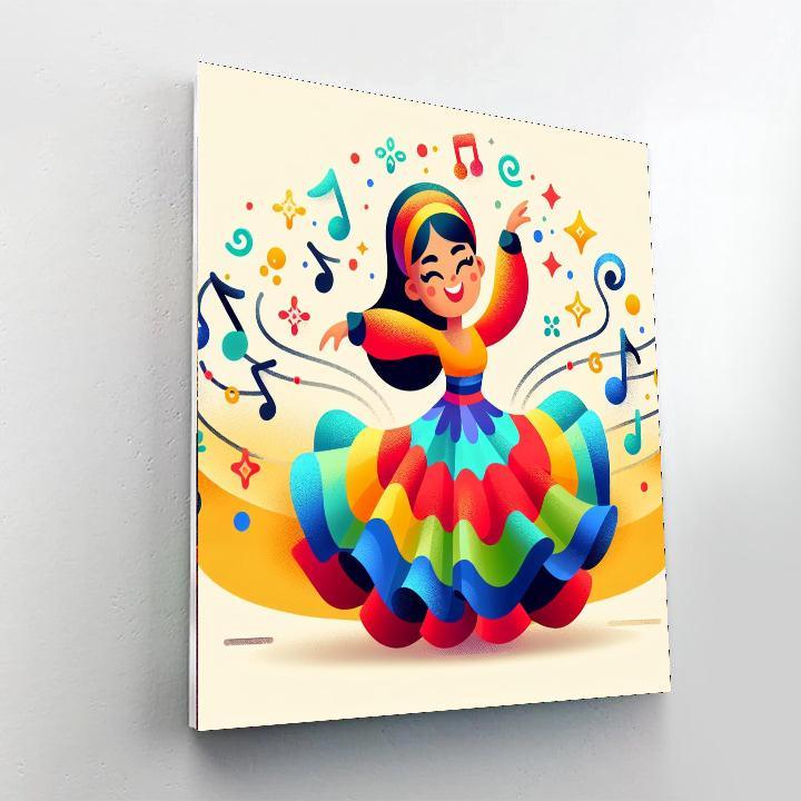 Dancing Lady DIY Paint By Numbers