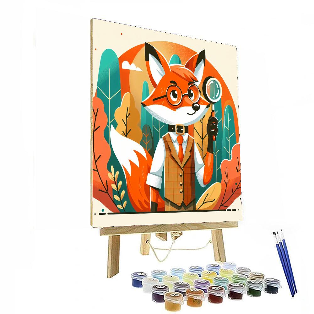 Explorer Fox Number Painting
