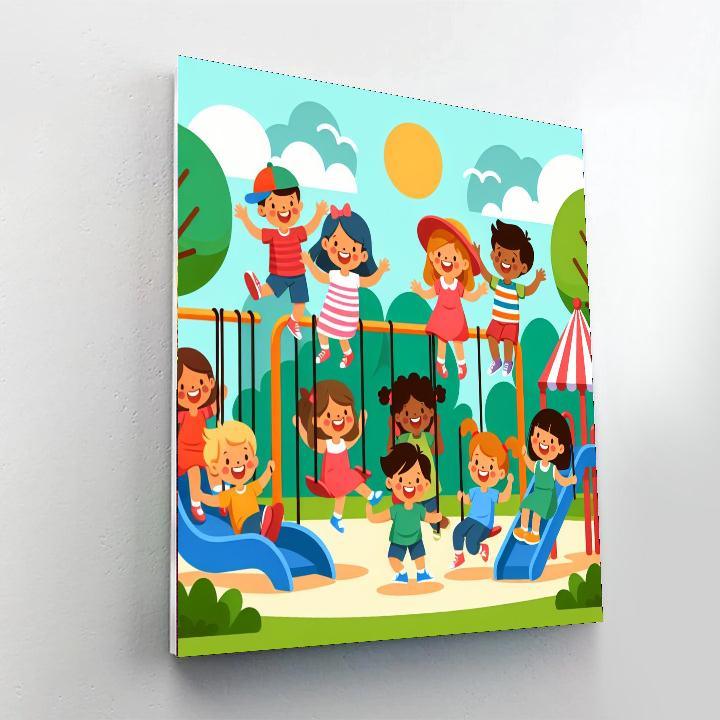 Sunny Day At The Playground Paint By Color