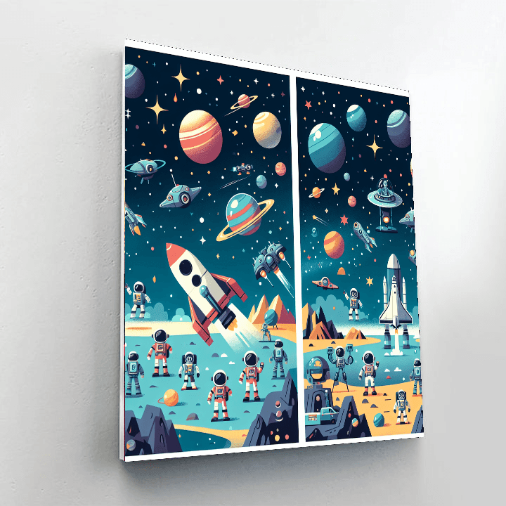 Space Voyage Expedition Paint By Numbers Art