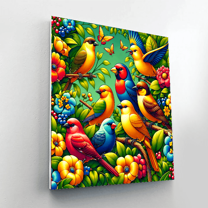 Charming Bird Sanctuary DIY Paint By Numbers