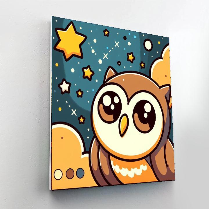 Starstruck Owls Paint By Numbers Art