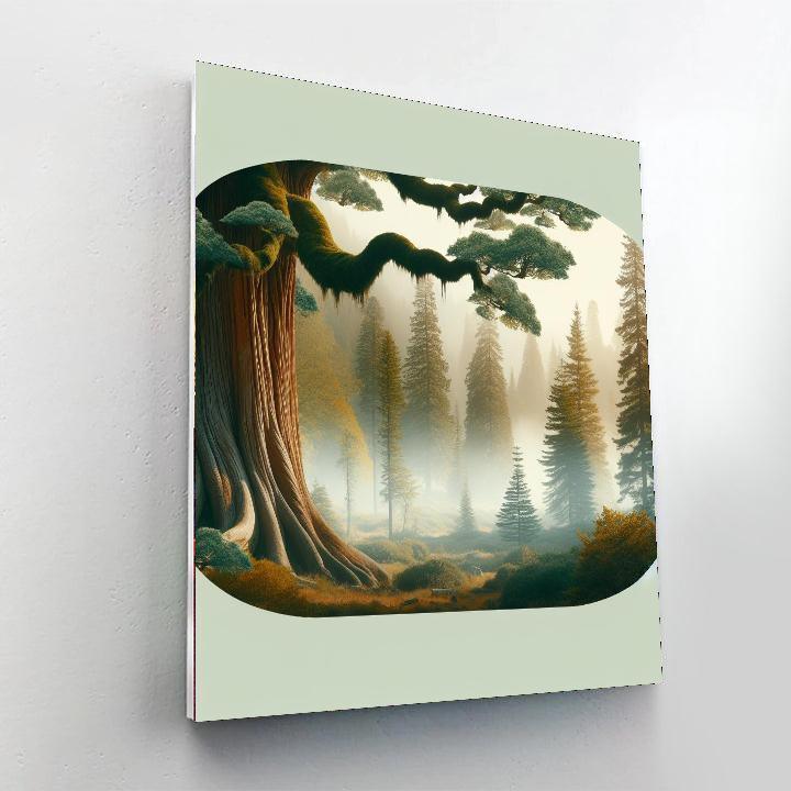 Forest Whispers Retreat Number Painting