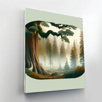 Forest Whispers Retreat Number Painting