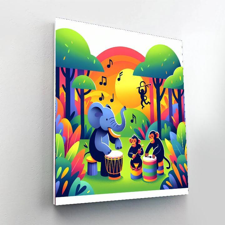 Jungle Drummers Beat Paint By Numbers