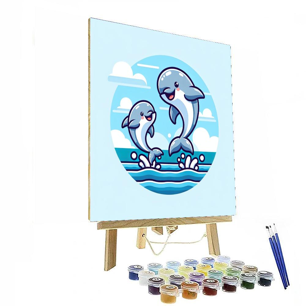 Adventure With Dolphins Painting By Numbers Kit