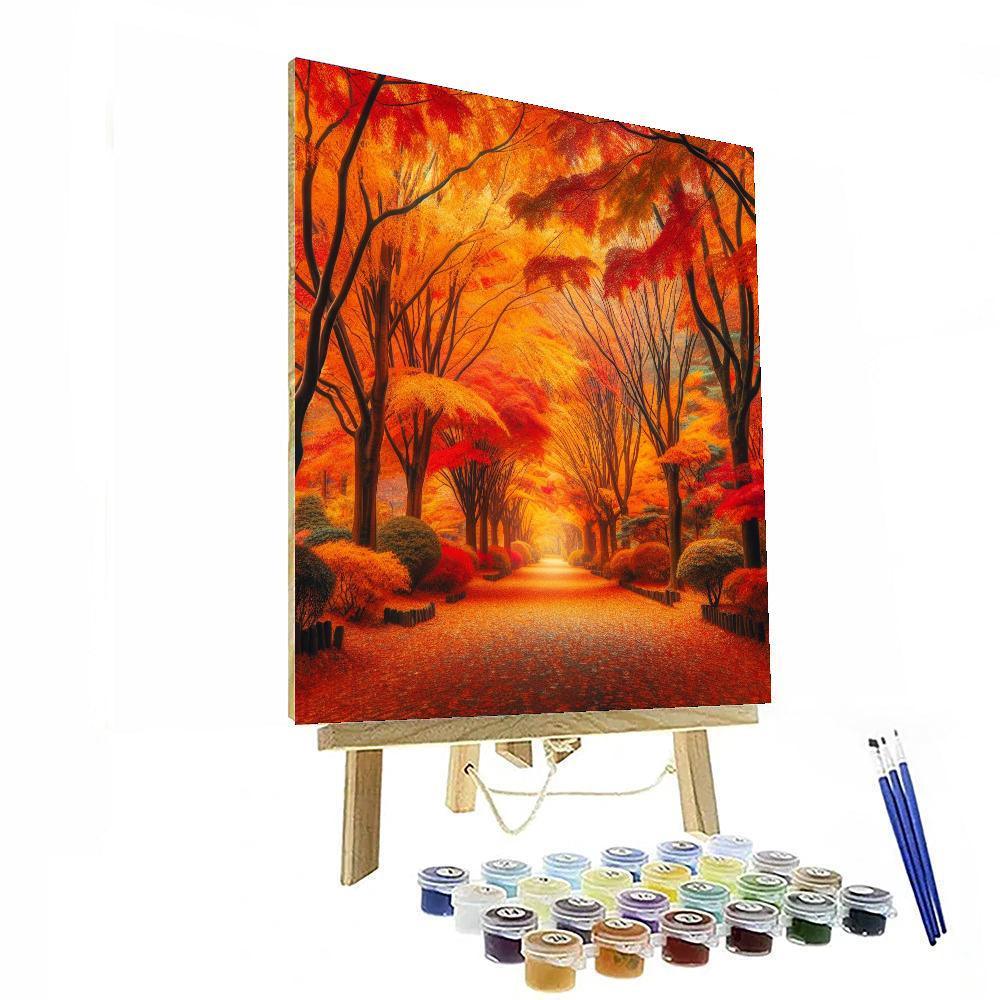 Colorful Autumn Pathway Painting By Numbers Kit