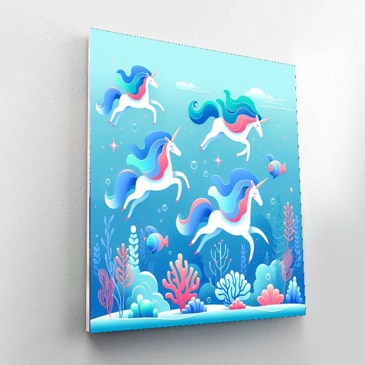 Undersea Unicorn Union Painting Number Kit