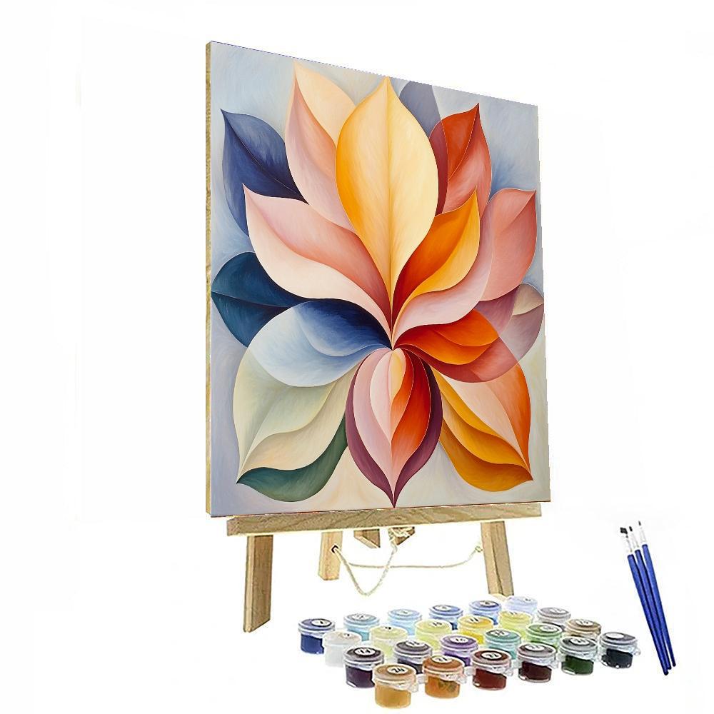 Georgia O'Keeffe Inspired Artistic Petals  Paint By Numbers Kits