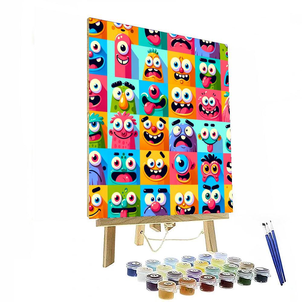 Funny Faces And Silly Expressions Paint By Color