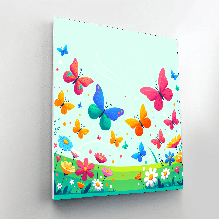 Enchanted Butterfly Meadow Paint By Numbers