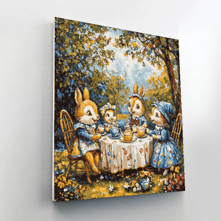 Beatrix Potter Inspired Whimsical Tea Party  Painting By Numbers Kit