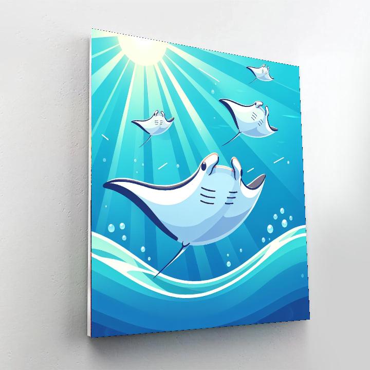 Magical Manta Migrations Numbered Painting Kits