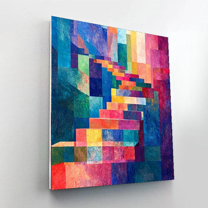 Paul Cézanne Inspired Dreamscape Geometry  Paint By Numbers Kits