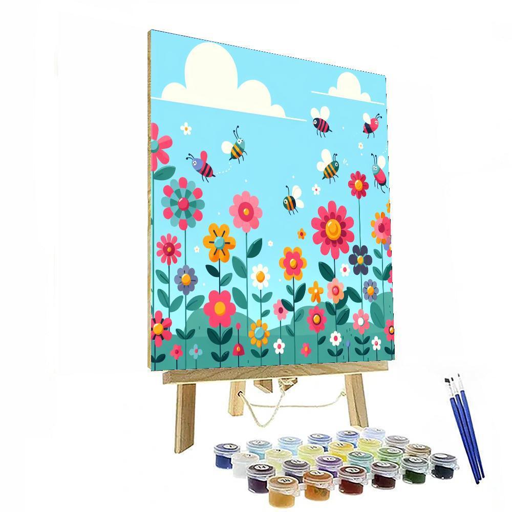 Bright Floral Paradise Painting By Numbers Kit