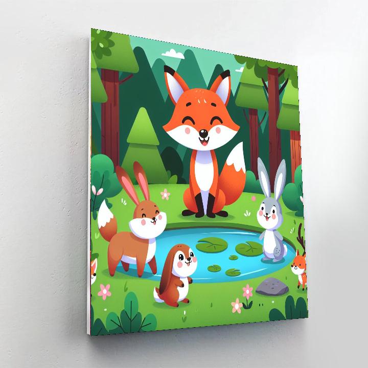 The Forest Friends Painting Number Kit