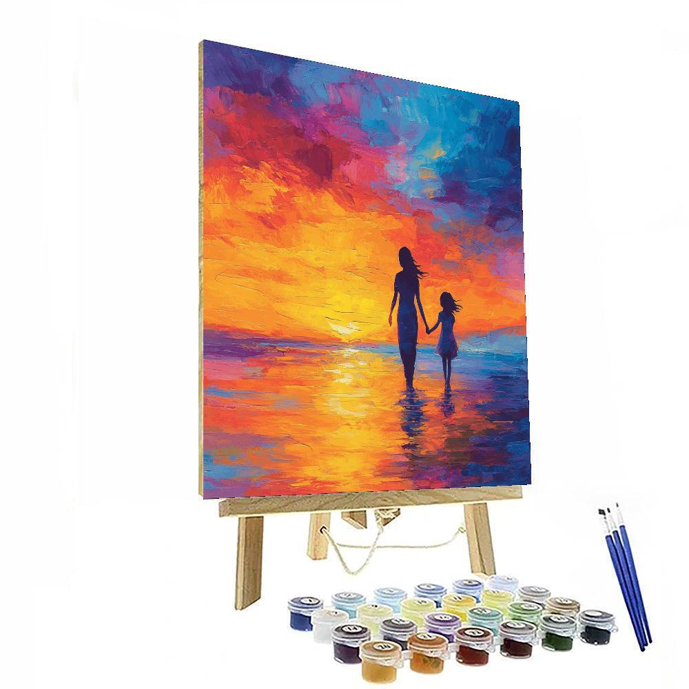 Sunset Stroll Together Painting Number Kit