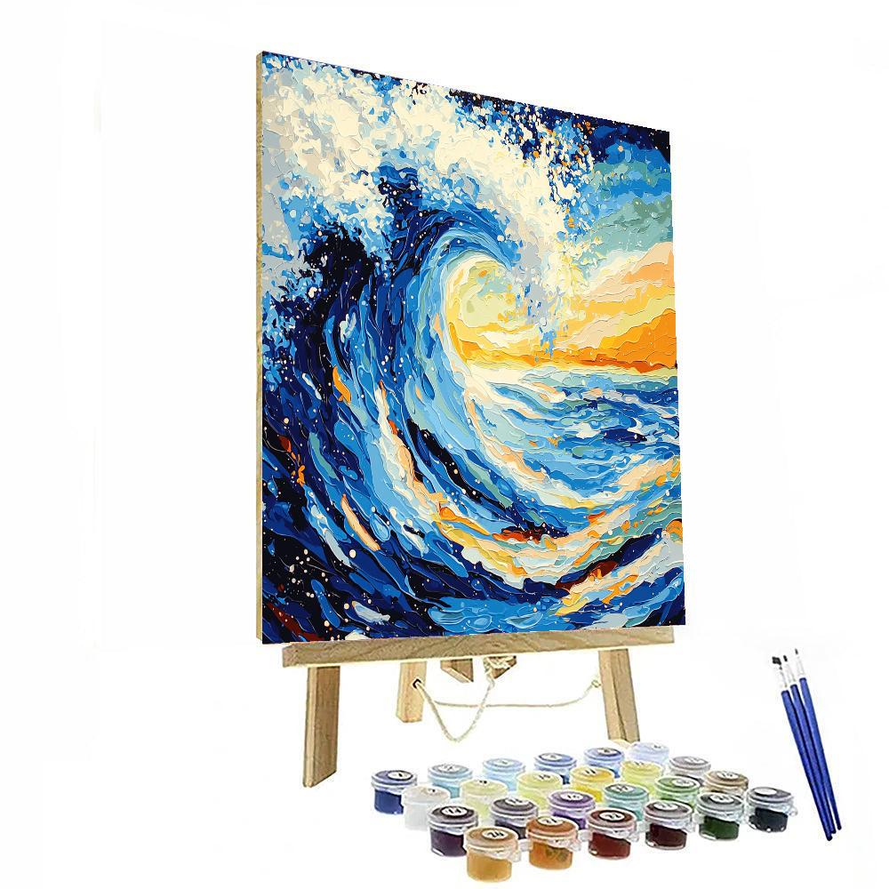 Wassily Kandinsky Inspired Ocean Waves Abstraction  Paint By Numbers