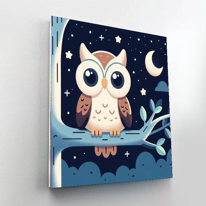 Wise Owl Observation Paint By Numbers Art