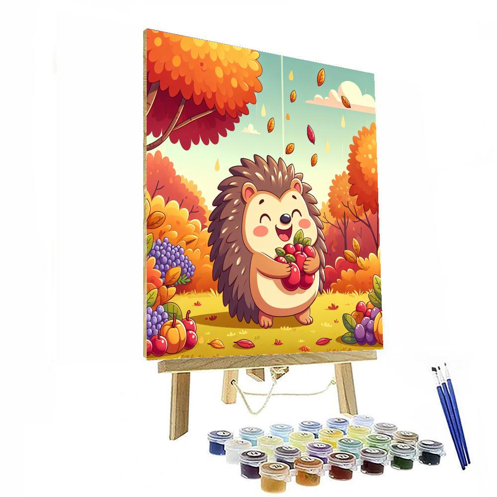 Happy Hedgehog's Autumn Harvest Paint By Numbers Kits