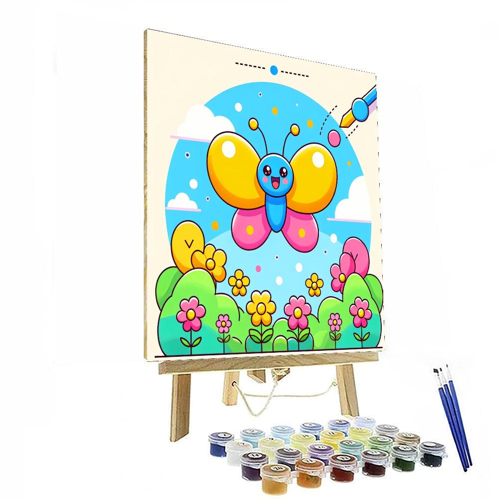 Sunny Day Butterfly Paint By Color
