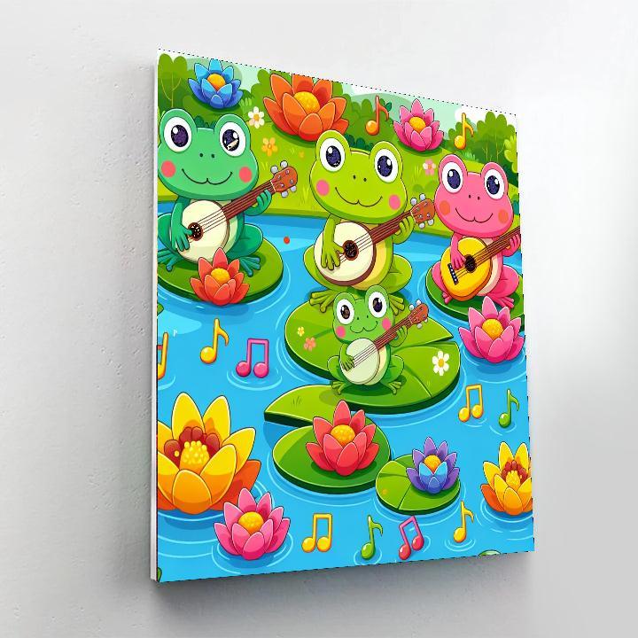 Whimsical Frog Symphony Paint By Number