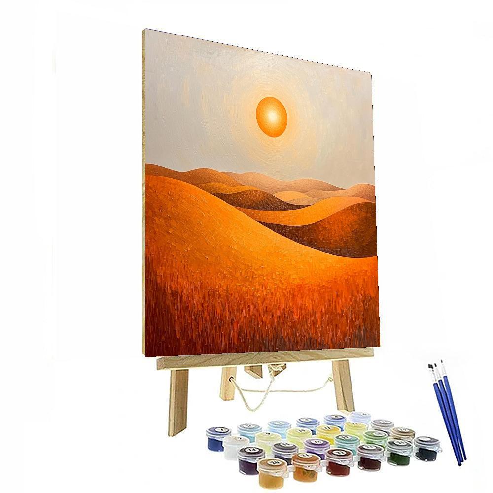 Georges Seurat Inspired Desert Mirage Composition  Numbered Painting Kits