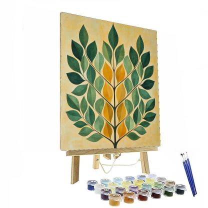 Nandalal Bose Inspired Nature's Symmetry  Painting Number Kit