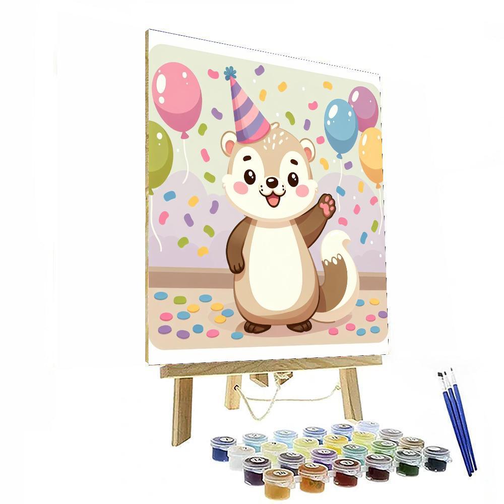 Festive Ferret Numbered Painting Kits