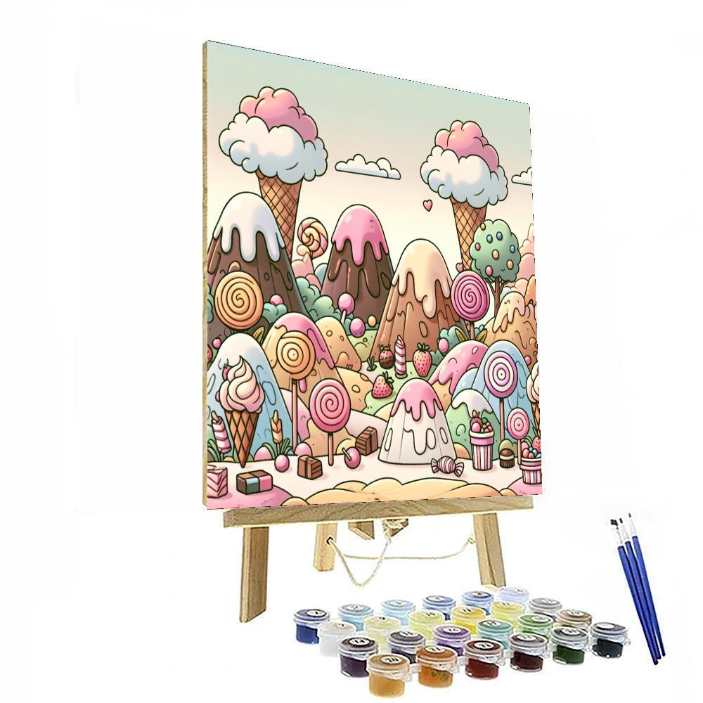 Cheerful Ice Cream World Number Painting