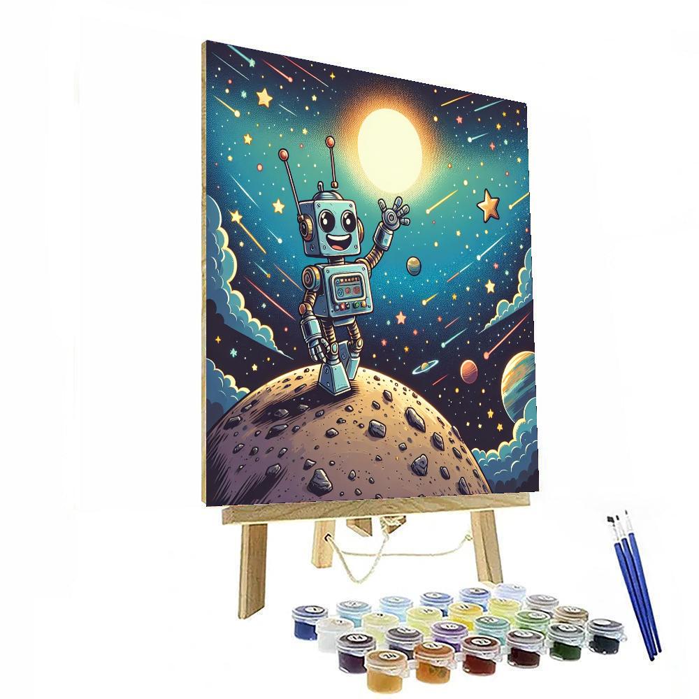 Robot And Space Explorer Painting Number Kit
