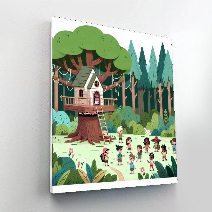 Magic Treehouse Expedition Paint By Numbers Art