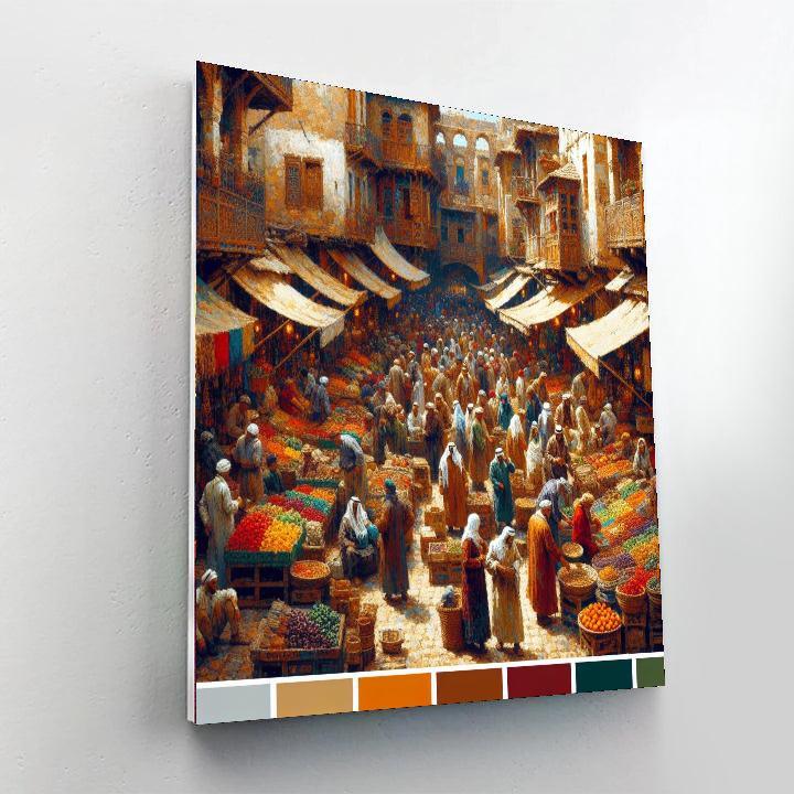 Lively Mediterranean Market Paint By Number