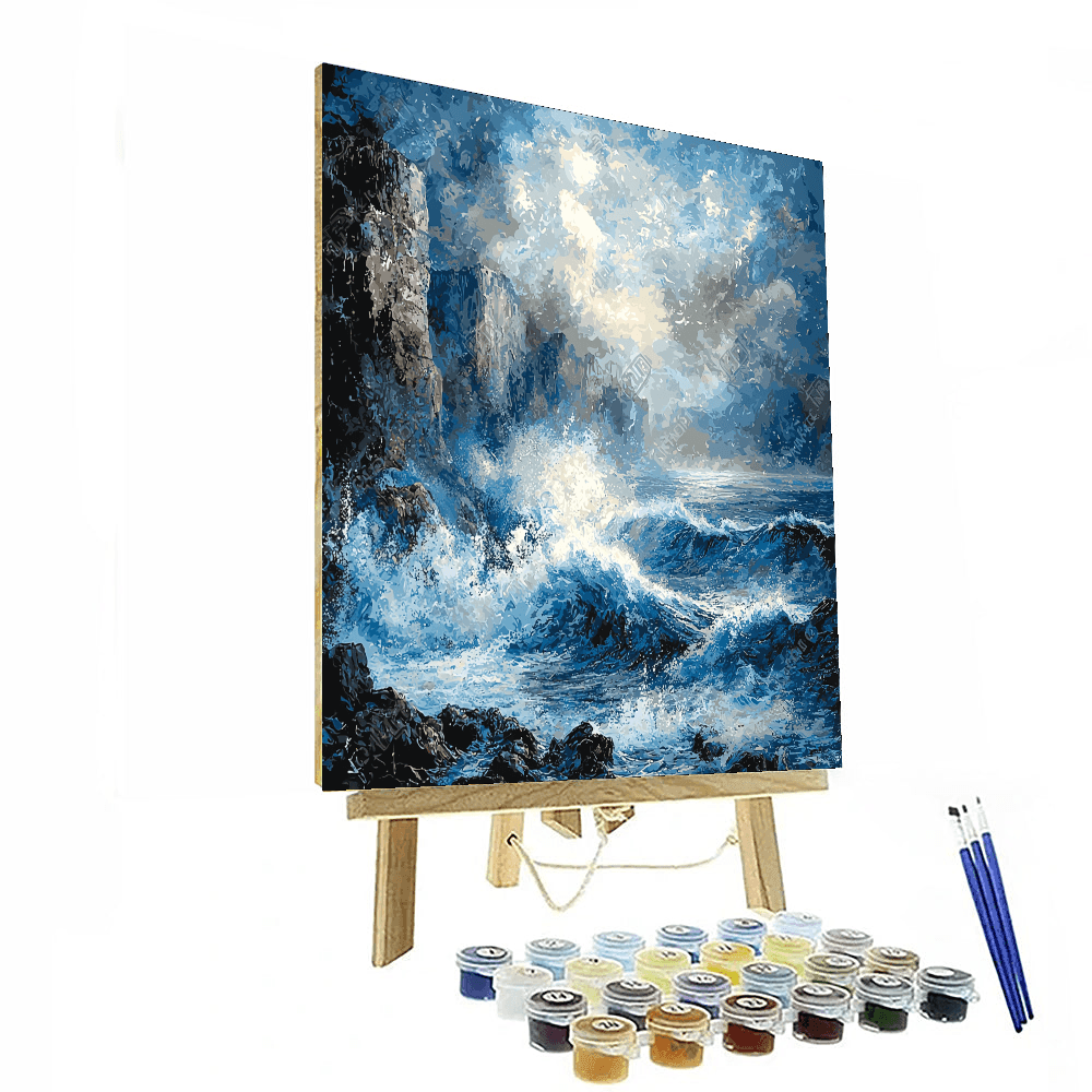 J.M.W. Turner Inspired Dynamic Ocean Storm  Paint By Numbers Kits