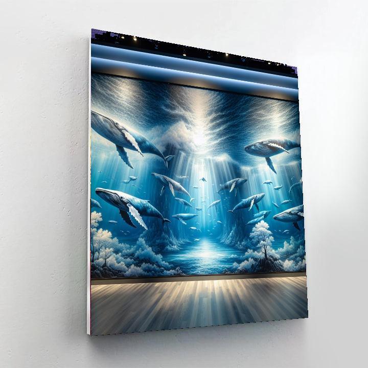 Whales' Ocean Symphony DIY Paint By Numbers