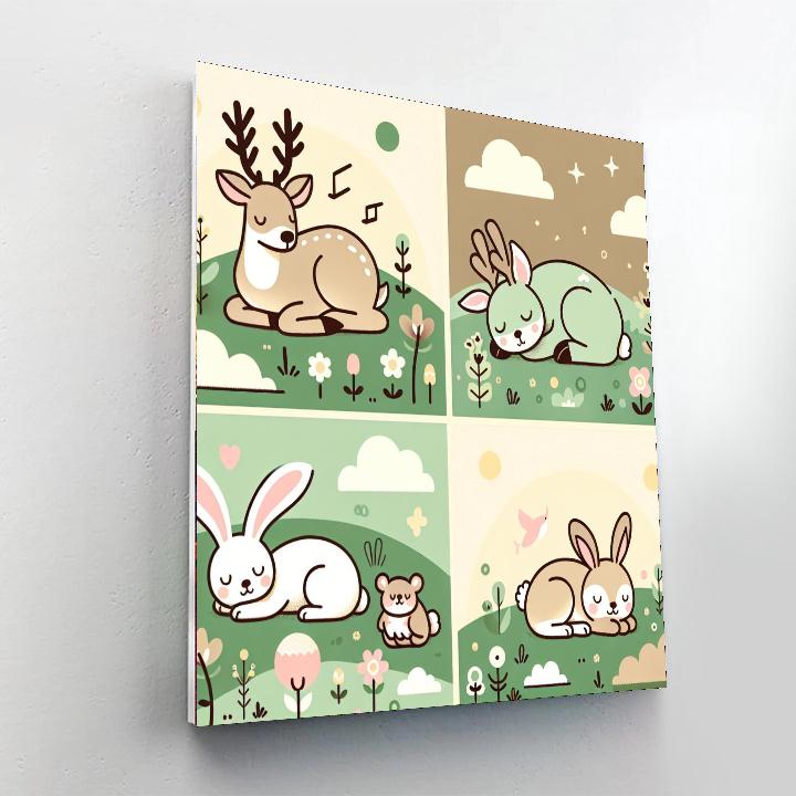 Lazy Meadow Nap Painting By Numbers Kit