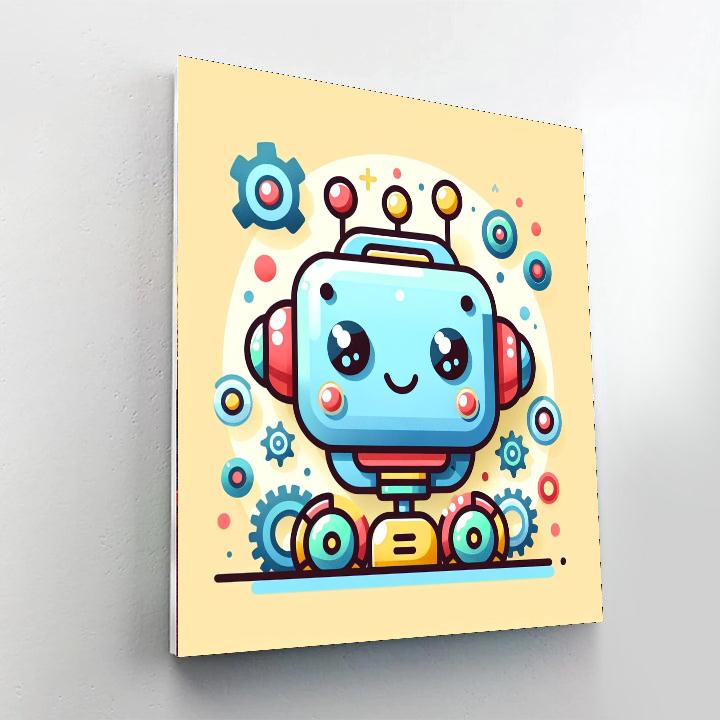 Racing Robot Paint By Numbers Art