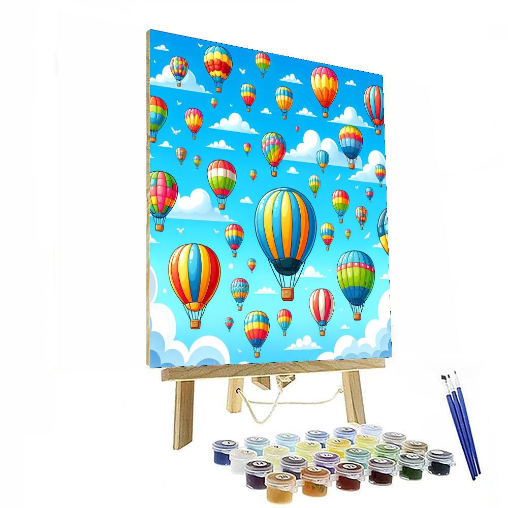 Fantasy Balloon Voyage DIY Paint By Numbers