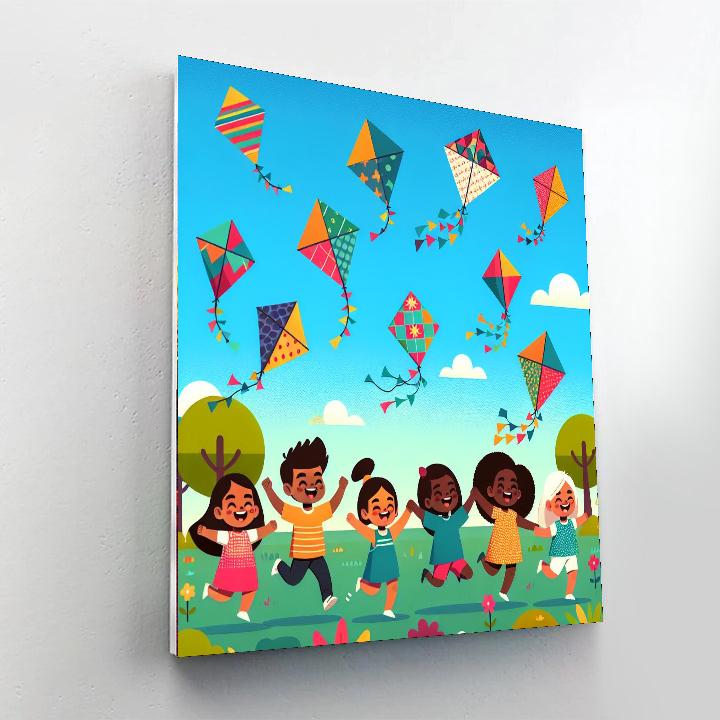 Colorful Kites Festival Number Painting