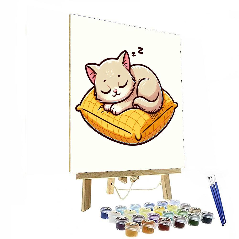 Cozy Cat Cuddles Paint By Color