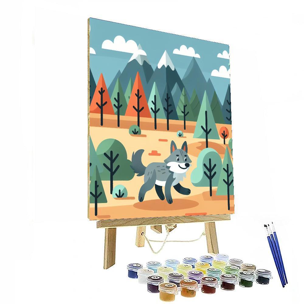 Wilderness Explorer Wolf Painting By Numbers Kit
