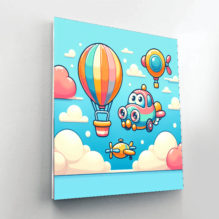 Fantastic Flying Machines Number Painting