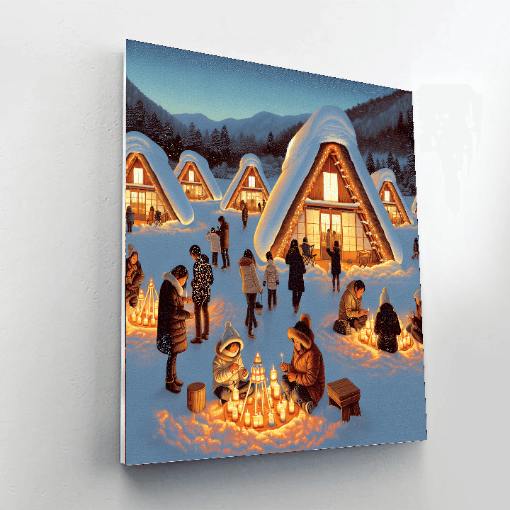 Yokote Kamakura Snow Festival - Japan Paint By Numbers Kits