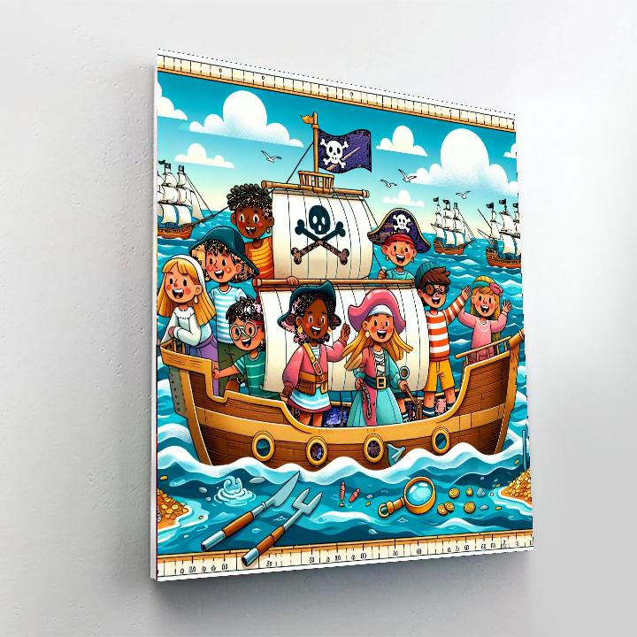 Pirate Ship Treasure Adventure Painting Number Kit