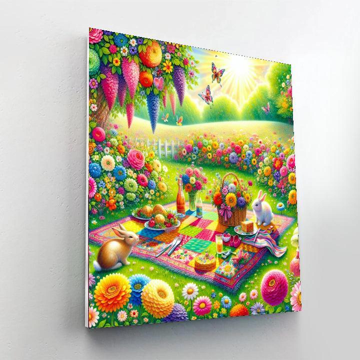 Charming Meadow Picnic Paint By Numbers