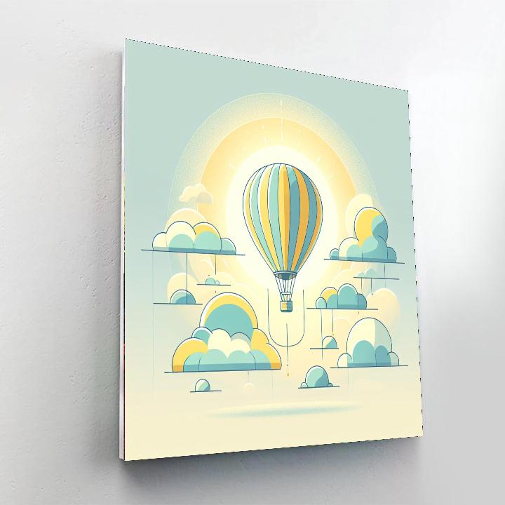 Dreamy Air Balloon Ride Paint By Color