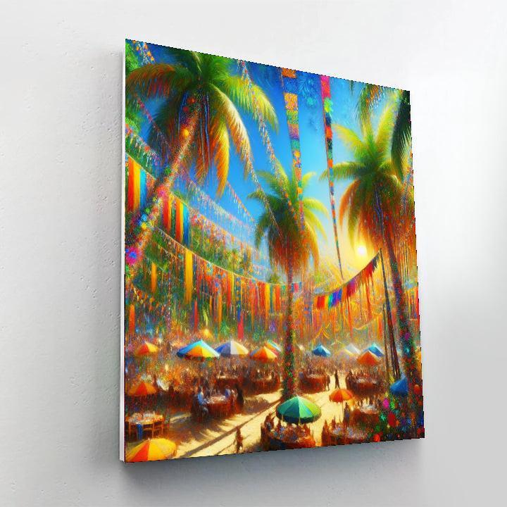 Lively Tropical Fiesta Painting By Numbers Kit