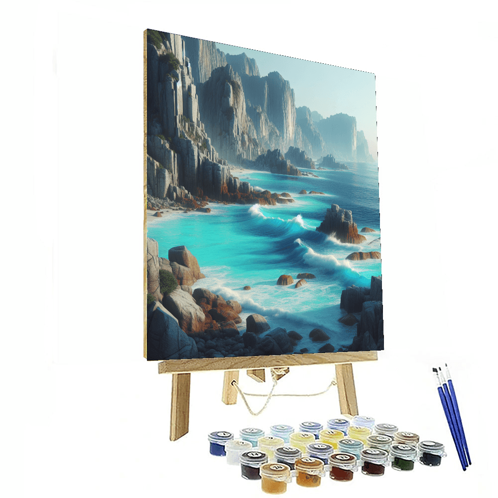 Harmonious Coastal Haven Number Painting