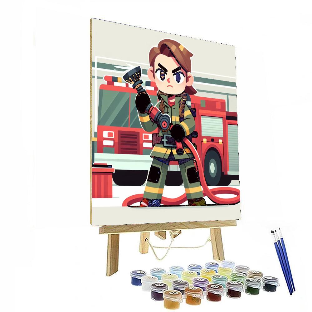 Brave Firefighters Painting By Numbers Kit