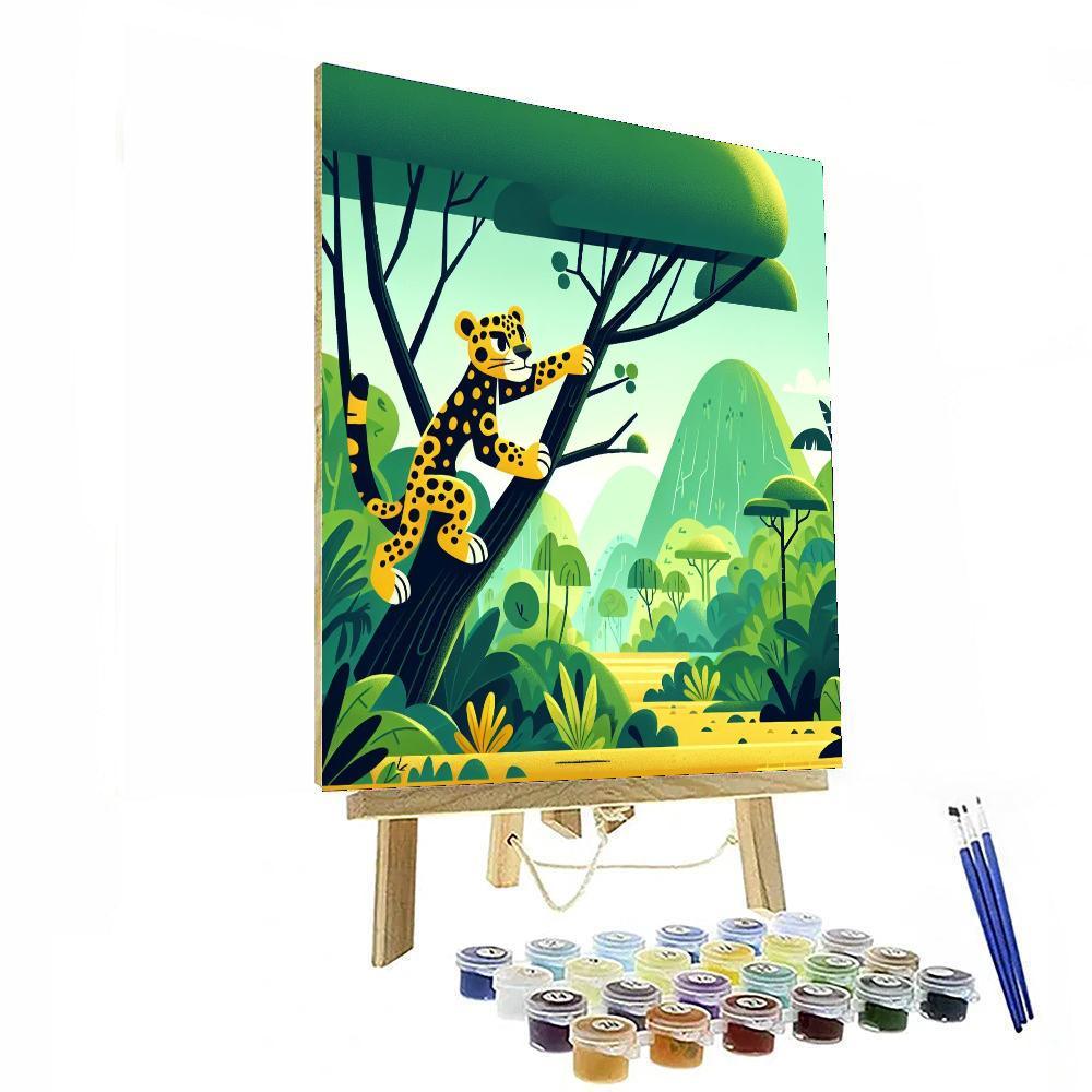 Jovial Jaguar Jaunt Paint By Color